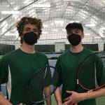 VHS tennis team members Zack Van Dusen (left) Lucas Schoenberg (right) (Rick Doussett Photo).