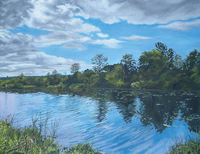 Rose Belknaps painting, Union Bay, is included in the Barnworks show at The Hardware Store Gallery in April (Courtesy Photo).