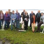 A vintage 12-member Barnworks photo from 2010, shows (left to right) Dayl Holst, Geri Peterson, Jerry Balcolm, Janice Wall, Donna Botten, Harmut Reimnitz, Ilsa Reimnitz, Sharon Munger, Jayne Quig, Rose Belknap, Mary Hodgins and Jon Eric Schafer. All the members, except for Holst and Balcolm, will be showing work in an exhibit at The Hardware Store Gallery Restaurant (Courtesy Photo).