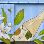 A large mural by local artist Annie Brulé, at Nashi Orchards tasting room (Courtesy Photo).