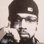 This portrait of Lamontez Jones, a Black American who was killed by police in San Diego in 2015, was torn from an outdoor installation of portraits by The Vashon Remembrance Project at Vashon Center for the Arts (West McLean artwork).