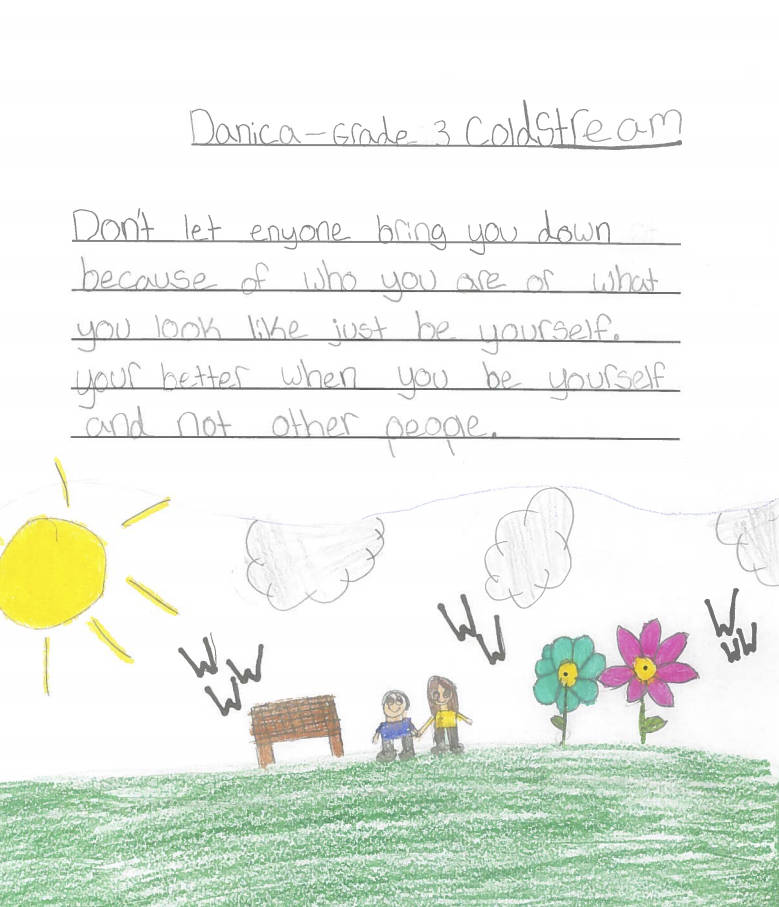 Coldstream elementary students provide advice to adults amid the COVID-19 pandemic.