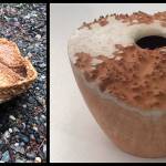 Foothills, a basket by Margaret Smith Burl, and a bowl by Steven Caldwell can be found in a collection of work by Vashon Island Visual Artists now being shown in Vashon Center for the Arts gift shop (Courtesy Photos).