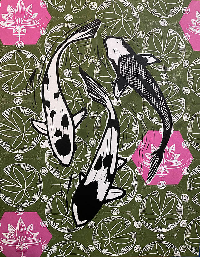 Among the Lily Pads | VIVA Member Show 2021 (Annette Messit Artwork).