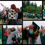 Members of the Class of 2021 accepted their high school diplomas last Saturday under an overcast sky on the Vashon High School football field (Paul Rowley Photos).