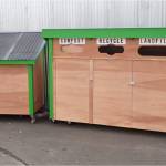 Nancy and Mike OConnor, next to the recently completely recycling stations (Courtesy Photo).