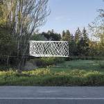 Nate Clarks The Wedge, is part of a show of work by installation artist in VCAs Heron Meadow (
Nate Clark Artwork Rendering).