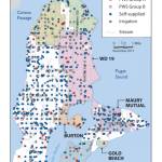 Westside Water, a non-profit purveyor, was incorporated in 1928 (Map Courtesy of Vashon-Maury Island Groundwater Committee and King County).