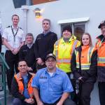 Washington State Ferry MV Kitsap:
Captain Marsha Morse and crew photographed aboard the MV Kitsap on Puget Sound