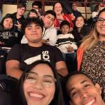 (Courtesy Photo) Pre-pandemic, Alejandra Tres (back row, center) organized the opportunity for Vashon and other regional Latino youth leaders to not only watch the one-man show Latin History for Morons but also get to meet with the actor, John Leguizamo, in a small group to discuss Latino history and pride.