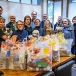 (Photo Courtesy Windermere Vashon) The Basket Brigade from 2019. This year, they will be serving and delivering assorted goods to 10 island families in time for Thanksgiving.