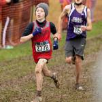 (Photo Courtesy John Decker) McMurray runner Harrison Decker, #2778 in red, during a weekend race in Paris, Kentucky.