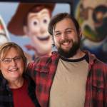 (Todd Pearson Photo) Eileen Wolcott, the matriarch of a single-screen cinema family, with her hardworking son, Jake Wolcott.
