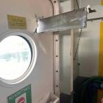 (Washington State Ferries Photo) Strong currents pushed the Chetzemoka into a dolphin, causing one of the structures supports to pierce a double-walled hull door.