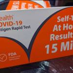 (Rick Wallace Photo) Boxes like this one have started arriving in Vashon mailboxes. The free kits can be used to screen for COVID infection.