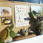 (Jenna Dennison Photo) Anchor on Vashons mascots Vash (right) and Maury (left), from their perch in the carts front window.