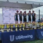 (Photo Courtesy Delany Steele) The National Silver Medalist Mens U15 4x+ crew. (left to right) Quentin Cherry, coxswain Tyler Davis, Will Parker, Xander Nelson and Henry Cooper