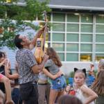 Pete Welch Photo
George Stevens, of The Rumba Kings, stepped into the swirling crowds of dancers at Ober Park in the last installment of the Concerts in the Park on Aug. 25.