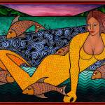 John de Groen Photo
Bryon Stewarts painting of a magnificent mermaid is up for bid in VCAs annual auction.