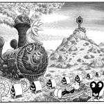 Throughout October, Jim Woodrings works, spanning four decades of creation in multiple media, will fill Vashon Center for the Arts (Jim Woodring Artwork).