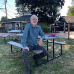 Cliff Goodman, in one of his favorite parts of Vashon Brewing Community Pub  its expansive outdoor seating area (
Elizabeth Shepherd Photo).