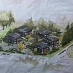 An artists rendering of Island Center Homes (Vashon HouseHold Graphic).