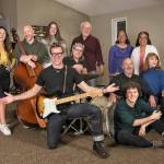 From left back row, Carrie Perna, Gavin Kovite, Joy Ghigleri, Jeff Hoyt, Nancy Lee, Dianne Kutzke; from left front row, Billy Joe Huels, Kelly Van Camp, Franco (seated) Matt Wilson, Maggie Laird (Courtesy Photo).