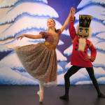 Grace Harvey, as Clara, dances with Ford Ray, who has the role of the Nutcracker Prince in this years production of The Nutcracker at Vashon Center for the Arts (Vadne White Photo).
