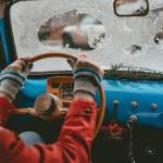 An Accident Waiting to Happen: This person chose to put themselves and others at risk. They are in traffic, trying to peer through small vision holes cleared from their icy windshield. They might fail to see a pedestrian or a vehicle. The result could be serious injury or even death (Photo Courtesy VashonBePrepared).