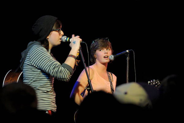 Jasper Hanowell (left), seen here performing on Vashon with Madeleine Wolczko in 2011, is on the bill for Sharing the Stages reunion show (Jeff Dunicliff Photo).