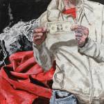 An art panel in the original mural project of Attention! Artists at Work, by Robert Passig (Michelle Bates Photo).