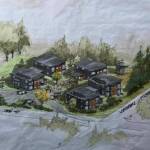 An artists rendering of Island Center Homes (Vashon HouseHold Graphic).