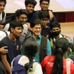 Poet Thomas Hitoshi Pruiksma, with Tamil students in Singapore (Courtesy Photo).