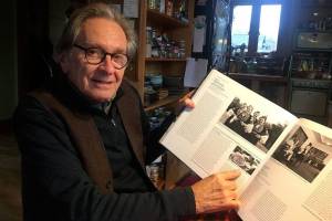 Elizabeth Shepherd Photo
Islander Martin Koenig holding his art book “Sound Portraits From Bulgaria: A Journey Into a Vanished World 1966-1979."