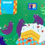 Let Them Eat Cake, by Sharon Shaver, is included in VALISE Gallerys three-person, cake-themed exhibit (Courtesy Photo).