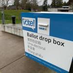 Vashon loves its ballot box at the Vashon Library: as of Tuesday, April 1, about 52 percent of Vashon ballots had been cast there, as opposed to by mail. That far outpaced the overall county percentage of 34 percent (File Photo).