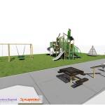 The new playground at Dockton Park will include more spinners, slides and climbers, as well as a table and bench (King County Parks Graphic).