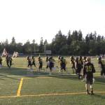 Vashon Pirates take the field at the teams at the home opener game last week (Brent Millett Photo).
