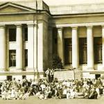 Forty Vashon residents traveled to Olympia to meet with the governor to ask him to settle a 21-day strike between the Inland Boatmans Union and Captain Peabodys Black Ball Line in 1937. Islanders carried signs reading How in Hell, Can We Sell Berries Unless They Give Us Back Our Ferries, and No Boats, No Votes (Vashon Heritage Museum Photo).