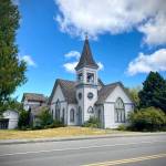 Solar panels to be installed to power Vashon Methodist Churchs sanctuary building will be placed on its one-story education building (right) and on the churchs parsonage (Courtesy Photo).