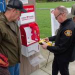 From left to right in the picture: VashonBePrepared President Vicky de Monterey Richoux, John Yates, Matt Vinci, and Wyatt Yates (Courtesy Photo).