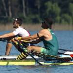 Vashons James Plihal rows nearly neck-and-neck with Brazils Lucas Verthein (Carlos Acuna/Santiago 2023 via Photosport).
