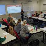 Around three dozen participants from local and regional emergency, disaster relief and healthcare services attended an earthquake preparedness exercise on Vashon Island on Oct. 28 (Rick Wallace Photo).