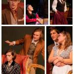 The cast of The Mousetrap includes (top row, left to right) CJ Clemmensen, Adam Ingalls and Chris Wechkin, and Isaac Huff (bottom row, left to right) Ella Saffery and Henry Sutherland, and Chloe Bay and Mateo Grey (Kuba Holuj Photo).