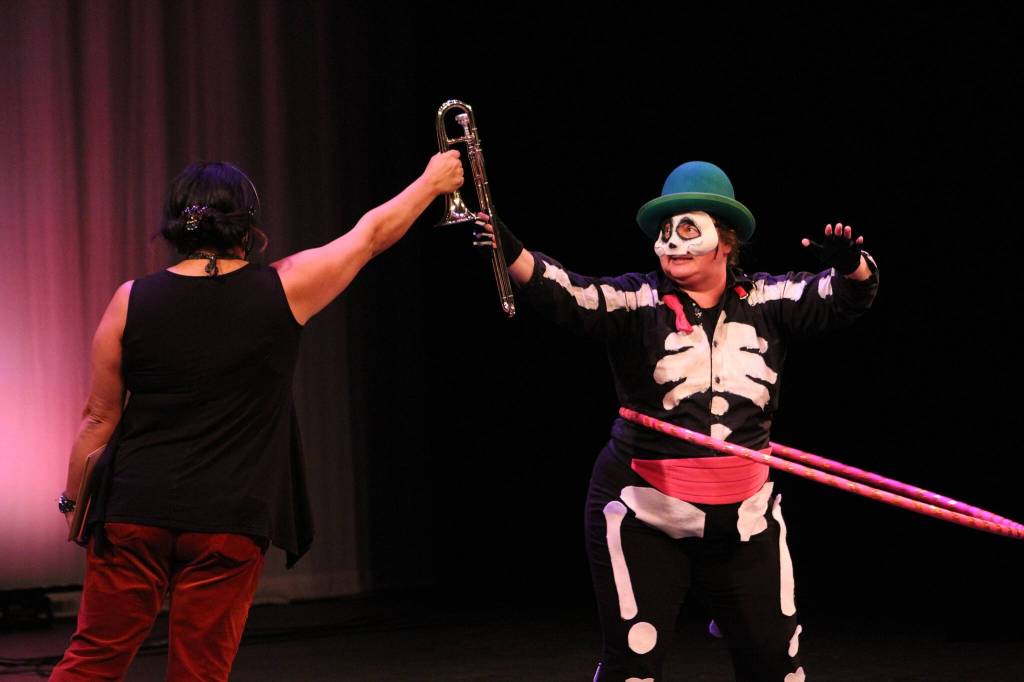In these photos, performers entertain the audience Nov. 5 at Vashon Center for the Arts. Alex Bruell photos
