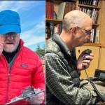 Michael Meyer (left, KB7MTM) and John Galus (right, KG7CM) are seen here working as net control operators for the drill, logging each Ham Radio operator as they reported ready for duty via two-way radio (Courtesy Photos).