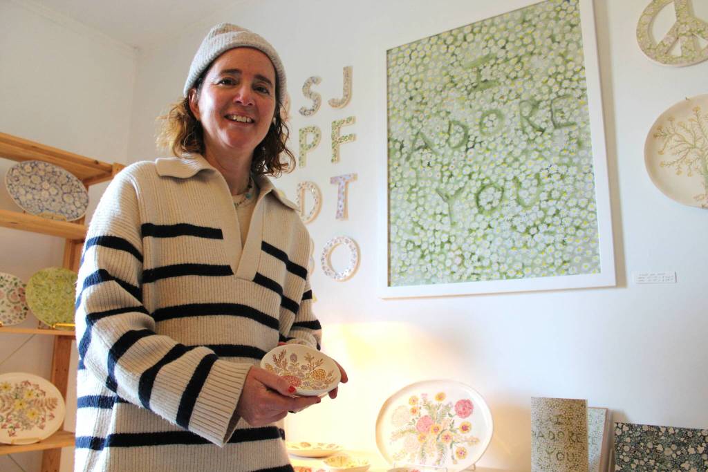 Alex Bruell photo
Ceramicist Carolina Silva shows her art in her shared studio space at the Fuller Store.