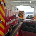 On Nov. 12, Vashon Island Fire & Rescue ambulances from the districts Bank Road and Burton stations returned to Vashon at the same time, after transporting patients to hospitals in Tacoma (Courtesy Photo).