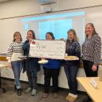 (Left to right) PIE board member Jenna Riggs, teacher Julia Grey, paraeducator Heather Baldwin, teacher Heidi Hanspetersen, and PIE board member Shanti Colwell (Elizabeth Shepherd Photo).