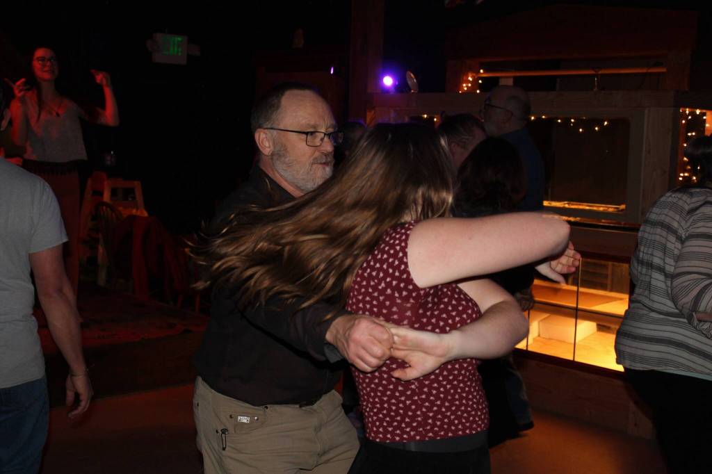 Michael Meyer dances with his daughter Daalny Meyer. Alex Bruell photo